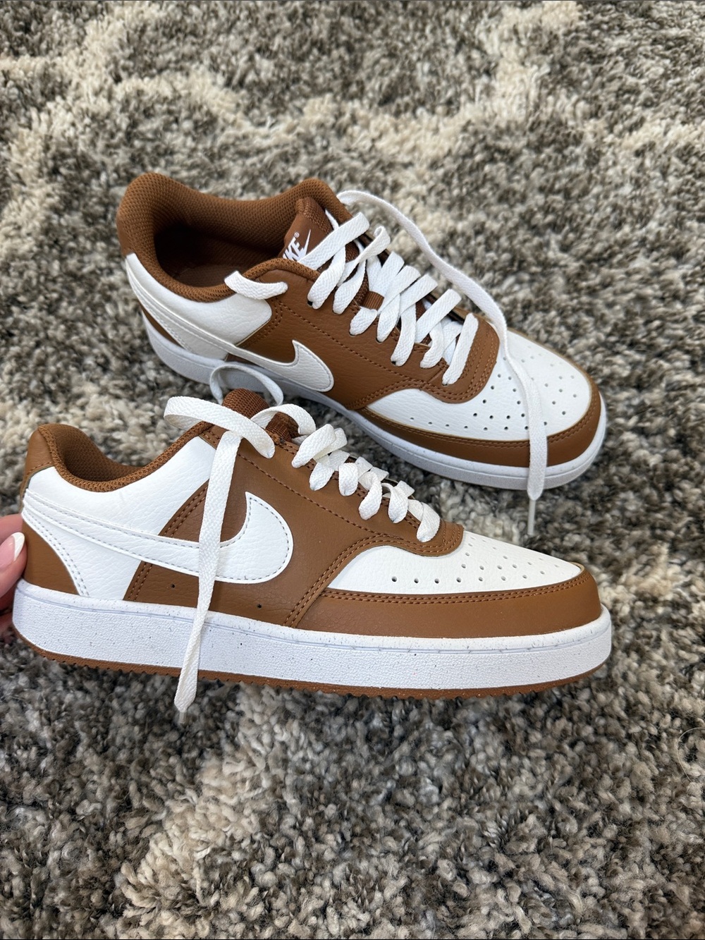 Nike Court Vision Women’s- White & Brown - Picture 2 of 4